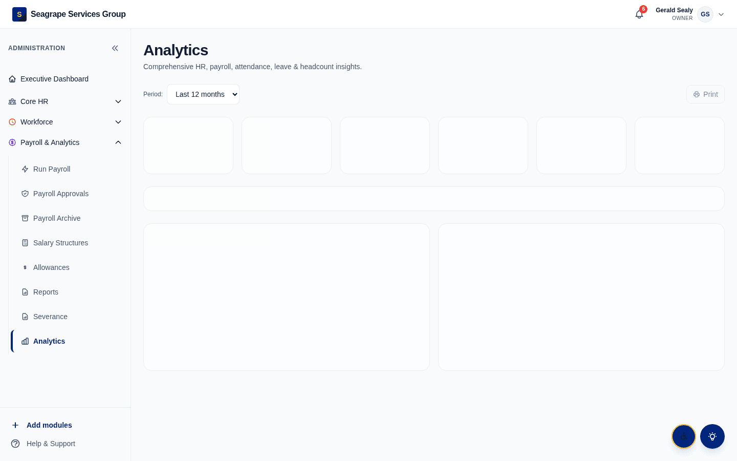 Real product screen — coreisle.app/dashboard/analytics